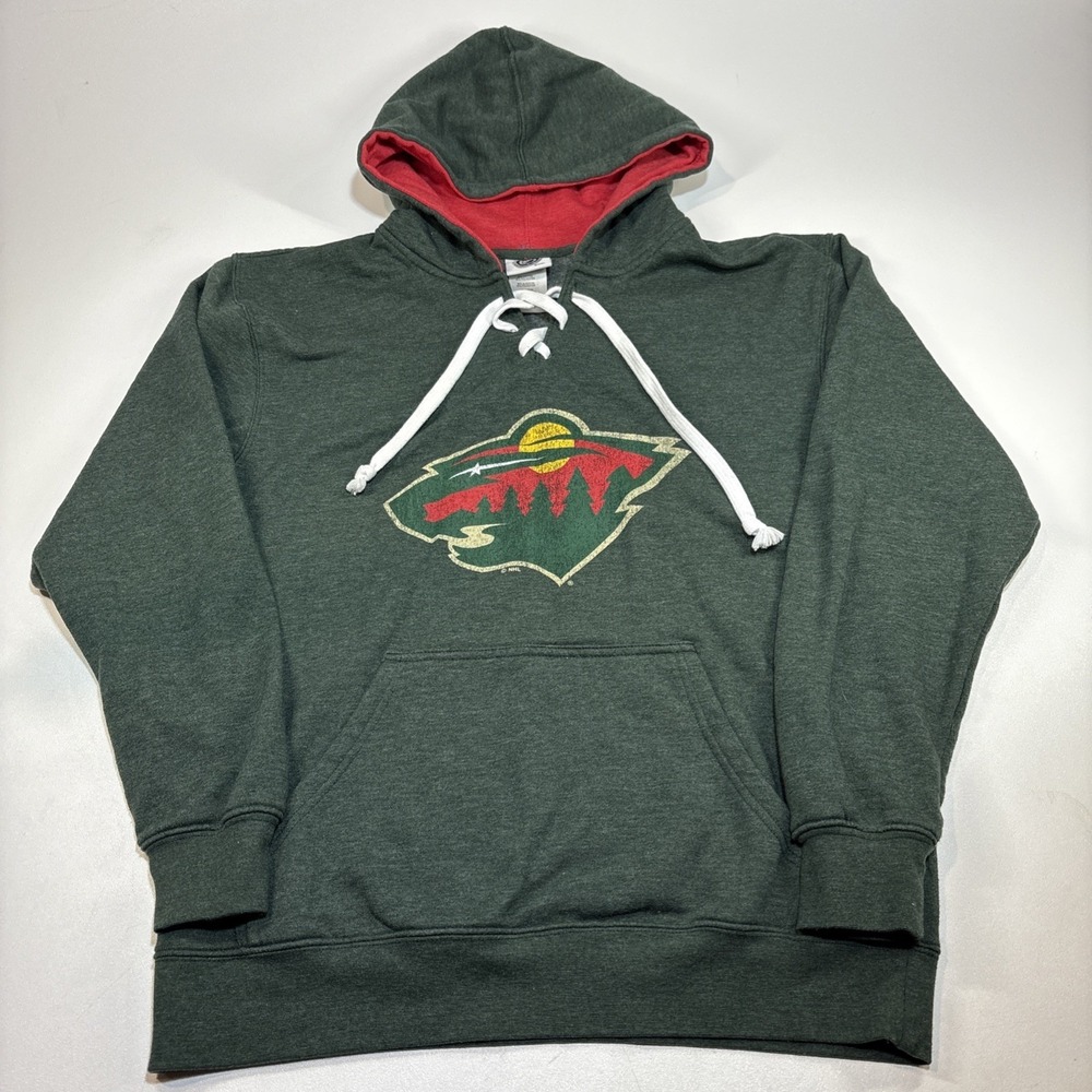 Minnesota Wild Hockey Pullover Sweatshirt Hoodie - Men's Adult Medium - NHL